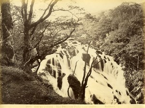 Wales Betws y Coed Swallow Falls Waterfall Old Photo Bedford circa 1870