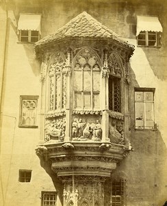 Germany Nuremberg St. Sebaldus Church Oriel Window Old Photo circa 1868