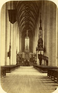 Germany Munich Munchen Frauenkirche Interior Old Photo circa 1868