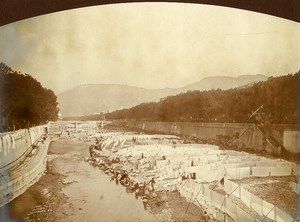 France Alpes Maritimes Washerwomen Lavandieres Nice Old Pictorialist Photo c1900