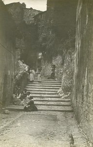 France Alpes Maritimes Medieval Street around Nice Old Pictorialist Photo c1900