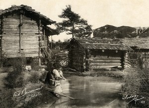 Switzerland Countryside Washerwoman Old Photo Fred Boissonnas 1900