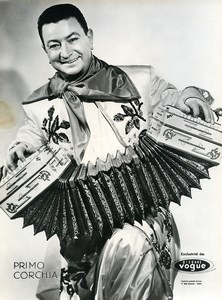 France Paris Music Hall Artist Primo Corchia Accordion Old Photo Nisak 1960