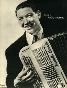 France Paris Music Hall Artist Emile Prud'Homme Accordion Old Photo Roger 1960