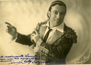 France Mulhouse Music Hall Artist Autograph Maurice Toully? Old Photo c1930's