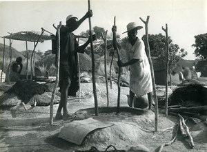 Africa Benin 2 Men at Work in a Village? Old Photo 1960