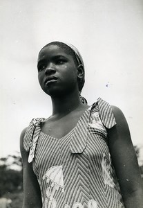 Africa Ivory Coast Young Girl Portrait Old Photo 1960