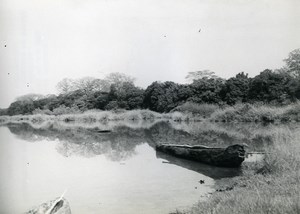 Africa Benin Savalou Dassa Zoume Betel Fisherman's canoe Old Photo 1960