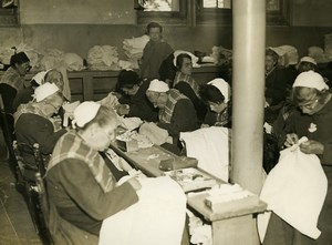 France Nanterre Depot de Mendicite Mending Workshop Old Photo 1930