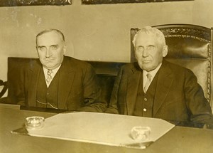 USA Washington Paul Claudel new french Ambassador & Frank Kellogg Old Photo 1927