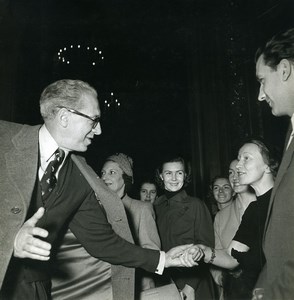 Russian Ballet Dancer Galina Ulanova & Maurice Lehmann Old Photo Lipnitzki 1950