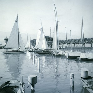 Tunisia Carthage Study Sailboats Seaside Old Photo Leon Lemaire 1935