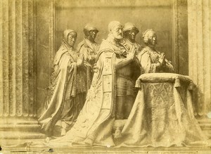 Spain El Escorial Palace Group Statues Charles V Old Photo 1890