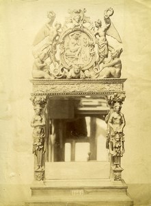 France Sculpture Ornate Object Old Photo 1890