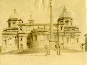 Italy Rome Roma Basilica di Santa Maria Maggiore Old Photo 1890