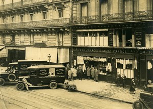 France Paris 3 rue de Turbigo Delicatessen Shop Charcuterie Truck Old Photo 1931