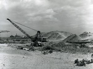 France Dunkerque Dunkirk Harbor Dock VI Construction Crane Old Photo 1962