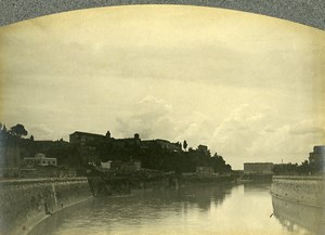 Italy Travel Scene Tiber in front of the Aventine Old Photo Pictorialist 1900