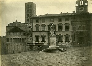 Italy Travel Scene Rome? Church Statue Old Photo Pictorialist 1900