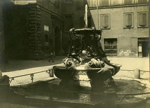 Italy Travel Scene Rome? Fountain Old Photo Pictorialist 1900