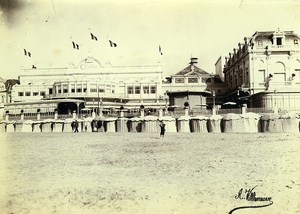 France Trouville Casino Beach Huts Old Photo Villeneuve 1900