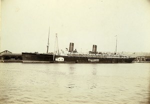 France Le Havre French Line Ocean Liner La Lorraine Old Photo Villeneuve 1900