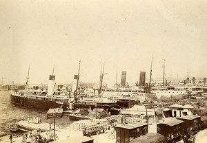 France Marseille Bassin de La Joliette Basin Old Photo Villeneuve 1900