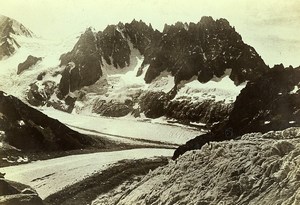 France Alps Mont Blanc Range Glaciers Les Chaux Old Photo Villeneuve 1900