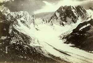 France Alps Mont Blanc Range Les Chaux Glacier Old Photo Villeneuve 1900