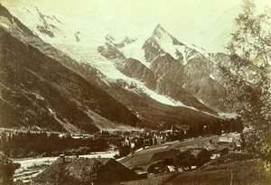 France Alps Chamonix Mont Blanc Range Old Photo Villeneuve 1900