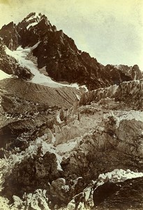 Alps Chamonix Aiguille du Chardonnet Argentieres Glacier Photo Villeneuve 1900