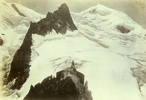 France Alps Chamonix Mont Blanc Grands-Mulets Old Photo Villeneuve 1900