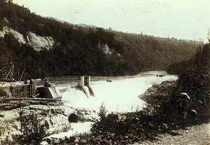 France Bellegarde Perte du Rhone Old Photo Villeneuve 1900