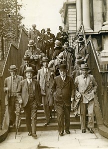 Londres Downing Street Groupe de Ministres et Photographes Ancienne Photo 1930