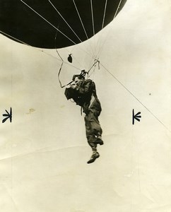 USA Photographe suspendu a un ballon captif Ancienne Photo 1928