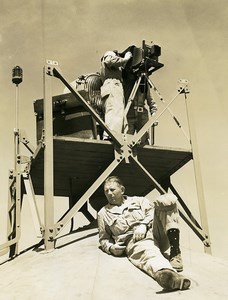 USA WWII Military Base Photographer Cameraman Old Photo 1940's