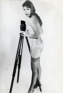 France Photographe nue féminin Appareil Photo Rolleiflex Ancienne Photo 1970