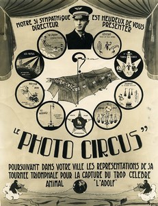 France Valenciennes WWII Photographe Photo Circus Politique Ancienne Photo 1940
