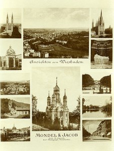 Allemagne Wiesbaden Photo Publicitaire Mondel & Jacob Photographe vers 1890