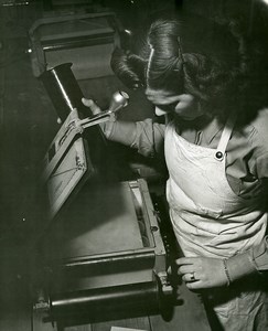 USA WWII Private Jane Faulkner Laboratoire de Photographie Aérienne? Ancienne Photo 1944