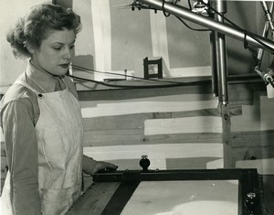 USA WWII Private Helen Reynolds Laboratoire de Photographie Aérienne? Ancienne Photo 1944