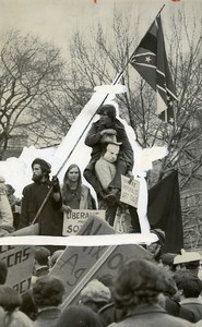 USA Washington DC Demonstration against President Nixon Election Old Photo 1969