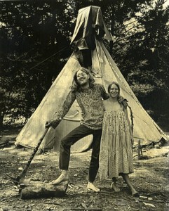 USA Morning Star Ranch California Hippies Reggie & Barb Old Photo 1971