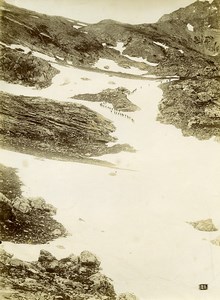 France Alps Col des Desertes Pass Chasseurs Alpins 6e Compagnie Old Photo 1901