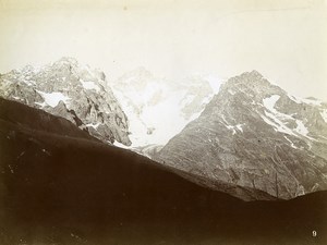 France Alps La Meije Mountain Galibier Chasseurs Alpins Old Photo 1901