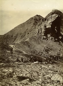 France Alps Col Tronchet Pass Chasseurs Alpins 7e Groupe Old Photo 1901