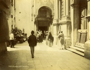 Italy Venice Scuola Grande dei Carmini Old Photo 1890