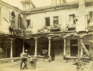 Italy Venice old House courtyard Old Photo Brusa 1890