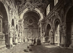 Italy Naples Napoli Cappella Sansevero Interior Old Photo 1890