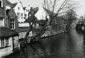 Belgium Bruges Historical Flemish City Canal Old Art Photo Deplechin 1970